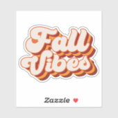 Retro Herfst Vibes Sticker (Vel)
