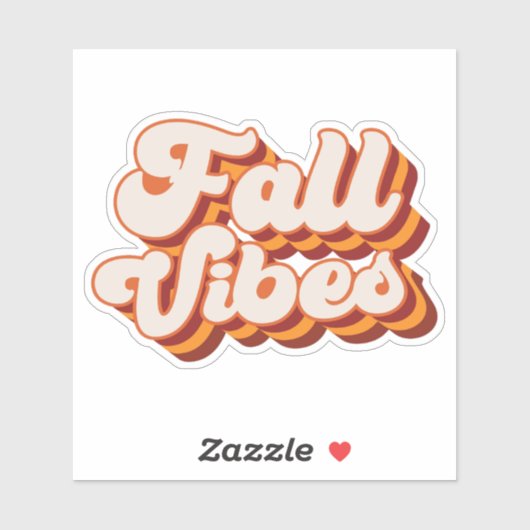 Retro Herfst Vibes Sticker (Vel)