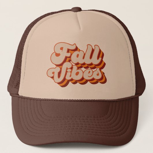 Retro Herfst Vibes Trucker Pet (Voorkant)