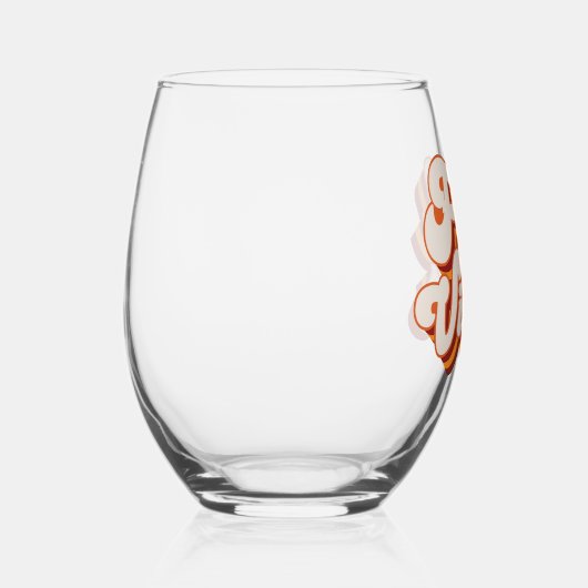 Retro Herfst Vibes Wijnglas Zonder Voet (Rechts)