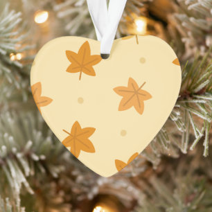 Retro herfstbladpatroon ornament