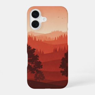Retro herfstbos iPhone 16 hoesje