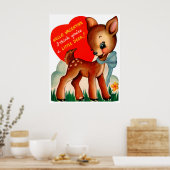 Retro  hert Holiday Valentijn poster (Keuken)