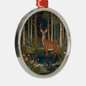 Retro herten bos metalen ornament (Rechts)