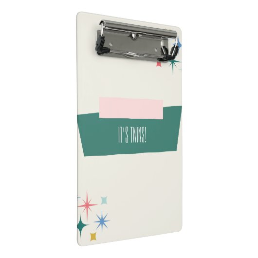 Retro Het is een tweeling Mini Klembord (Schuin)