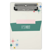 Retro Het is een tweeling Mini Klembord (Voorkant)