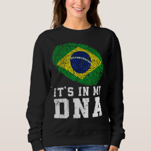 Retro Het is in mijn DNA Brazilië vlaggenpatriotti Trui