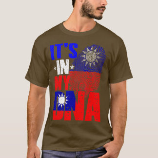 Retro Het is in mijn DNA Taiwan Roots Taiwanese vl T-shirt