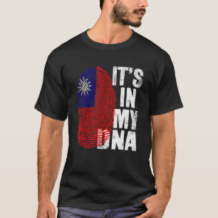 Retro Het zit in mijn DNA Taiwan vingerafdruk Taiw T-shirt