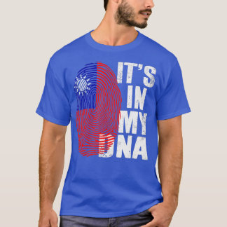 Retro Het zit in mijn DNA Taiwan vingerafdruk Taiw T-shirt