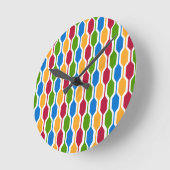 Retro Hexagon Ronde Klok (Hoek)