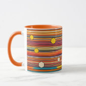 Retro Hexagon Stripes Café Mug | Peigne (Gauche)