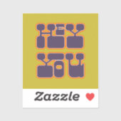 Retro Hey Sticker (Vel)