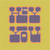 Retro Hey Sticker (Voorkant)