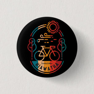 Retro Hiawatha Fietsroute Ronde Button 3,2 Cm