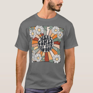Retro hier komt de Sun Floral Summer Family Vaca T-shirt
