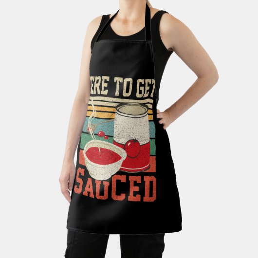 retro hier om gezaagd tomatensoep eten te krijgen schort (Insitu)