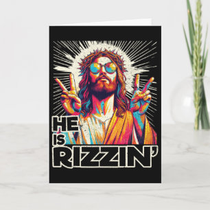 Retro Hij Is Grappig Jezus Heeft Pasen Gevieren C Kaart