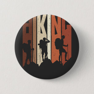 Retro Hiking Shirt Hiking Thed Adventure Ronde Button 5,7 Cm