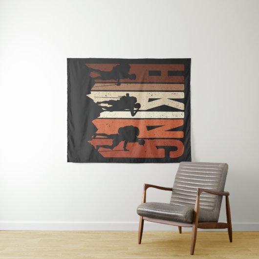 Retro Hiking Shirt Hiking Thed Adventure Wandkleed (In Situ (horizontaal))