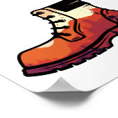 Retro Hiking Shoe Landscape - Wilderness Sunset Poster (Hoek)