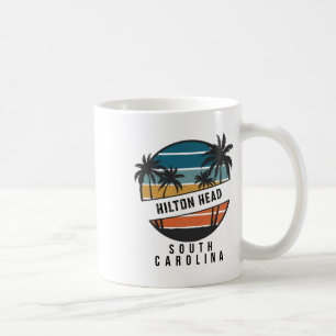 Retro Hilton Head South Carolina Surfplank Surfen Koffiemok