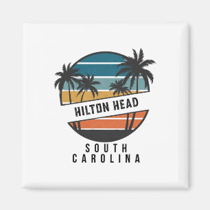 Retro Hilton Head South Carolina Surfplank Surfen Magneet