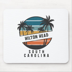 Retro Hilton Head South Carolina Surfplank Surfen Muismat