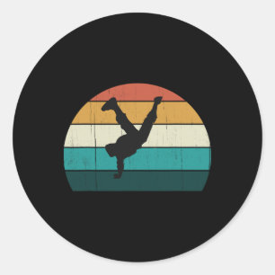 Retro Hip Hop - Sunset Break Dansroutine Ronde Sticker