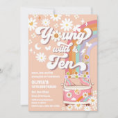 Retro Hippie Birthday Invitation (Devant)