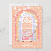 Retro Hippie Birthday Invitation (Devant)