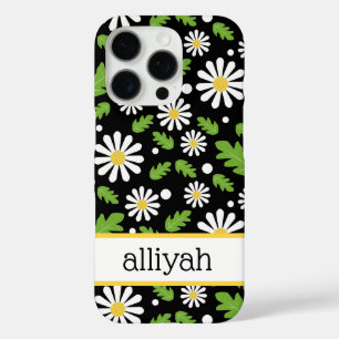 Retro Hippie Bloemen Madeliefje Patroon iPhone 16 Pro Hoesje