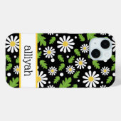 Retro Hippie Bloemen Madeliefje Patroon Case-Mate iPhone Case (Achterkant (horizontaal))