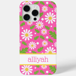 Retro Hippie Bloemen Madeliefje Patroon iPhone 15 Pro Max Hoesje
