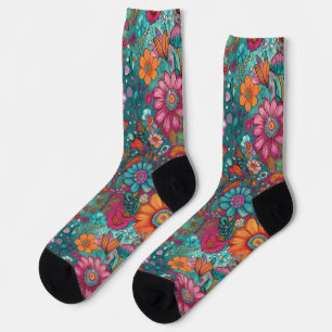 Retro Hippie: Bloemkind Sokken