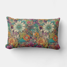 Retro Hippie: Daisy Lumbar Pillow Kussen