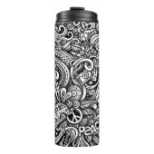 Retro Hippie en Cool Thermosbeker (Voorkant)