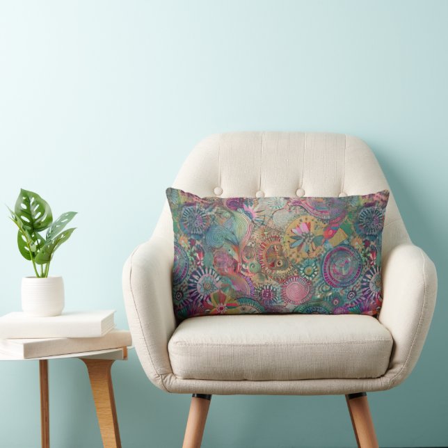 Retro Hippie: Fantasy Pillow Kussen (Stoel)