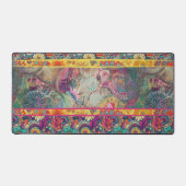 Retro Hippie: Floral Fantasy Desk Mat (Voorkant)