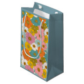 Retro Hippie Floral Klein Cadeauzakje (Voorkant Gekanteld)