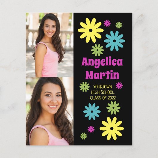 Retro Hippie Flowers 2 het Afstuderen van de Begro (Voorkant)