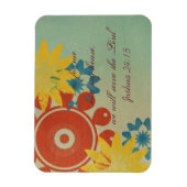 Retro Hippie Flowers Magneet (Verticaal)