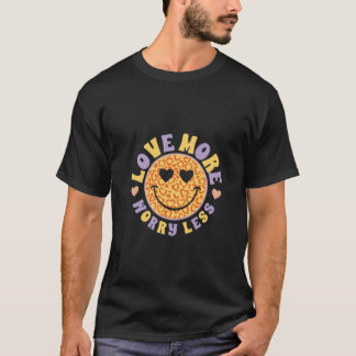 Retro Hippie liefde meer, minder zorgen T-shirt