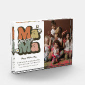 Retro Hippie Mama Moederdag Fotoblokken (Links)