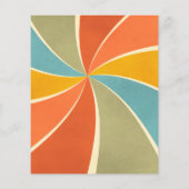 Retro Hippie Mixed Paint Style Swirls Pattern Flyer (Achterkant)