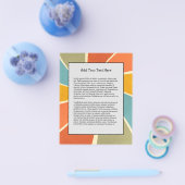 Retro Hippie Mixed Paint Style Swirls Pattern Flyer (Enkel)
