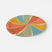 Retro Hippie Mixed Paint Style Swirls Pattern Papieren Bordje (Gekanteld)