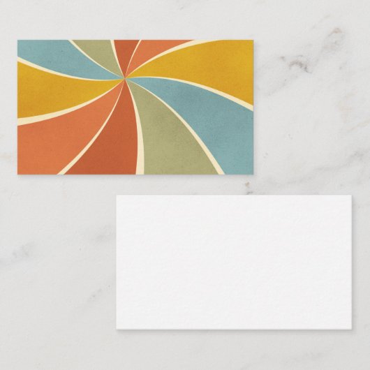 Retro Hippie Mixed Paint Style Swirls Pattern Visitekaartje (Voorkant / Achterkant)
