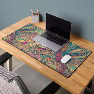 Retro Hippie: Mozaïek Fantasy Desk Mat