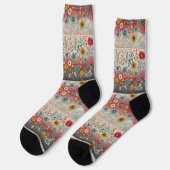 Retro Hippie: Patchwork Tuin Sokken (Links)
